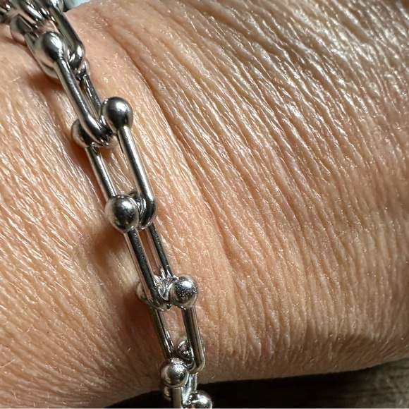 925 Sterling Silver Hardware Chain U Link Bracelet NWT $199 - Picture 4 of 6